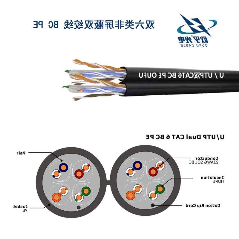 东莞市U/UTP6类双4对非屏蔽室外电缆(23AWG)